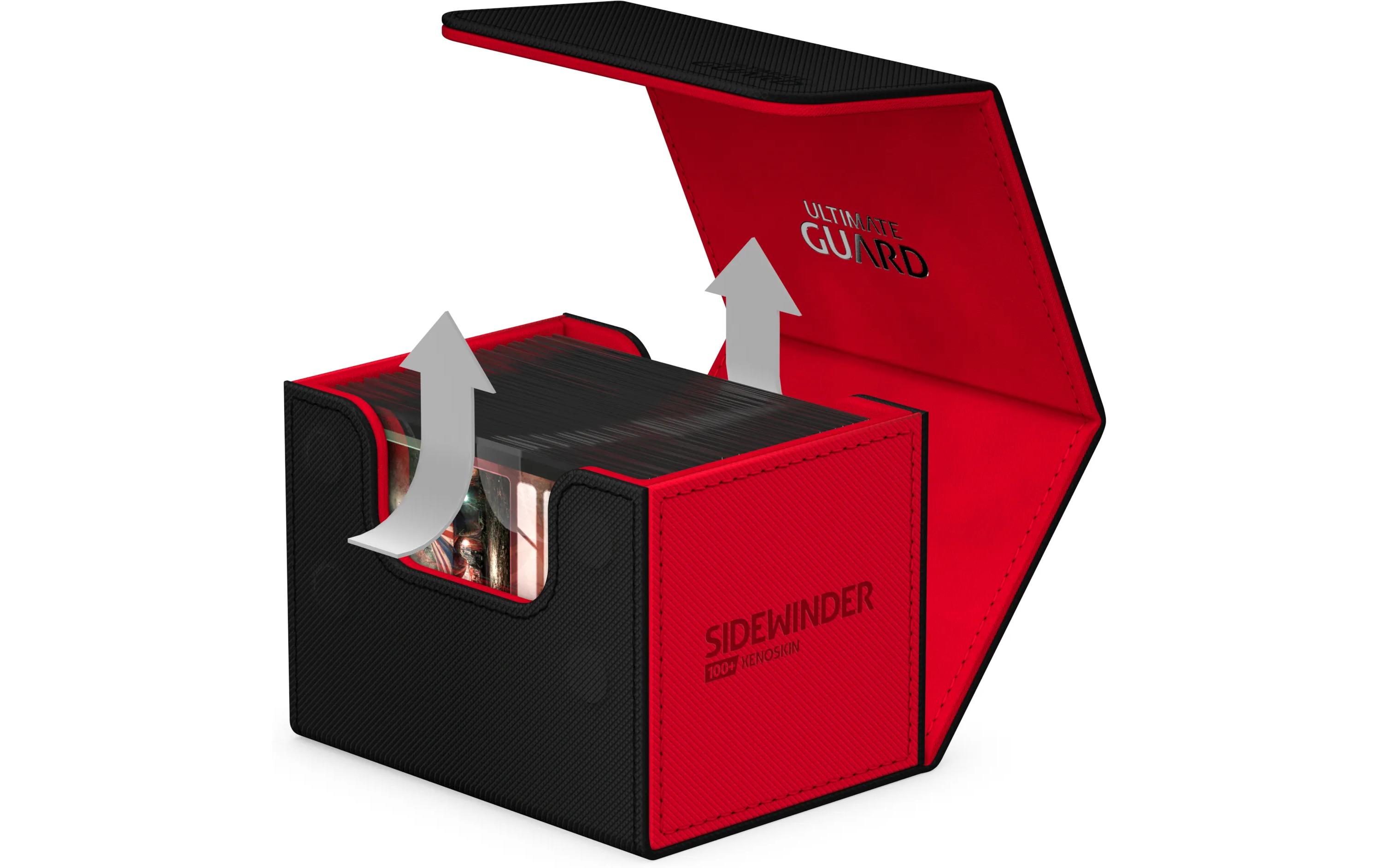 Kartenbox XenoSkin Synergy Sidewinder 100+ Schwarz/RotHochwertige Box für Sammelkarten in Standardgrösse
