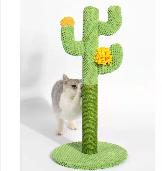 (60x30cm) Katzen Kratzstamm Sisal Kaktus Kratzsäule - Grün