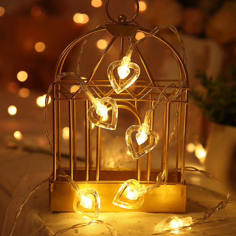 (3m) 20 LED's Romantische Party Deko Lichterkette Herz Beleuchtung für Hochzeit / Valentinstag / Muttertag (Batteriebetrieben) - Warmweiss