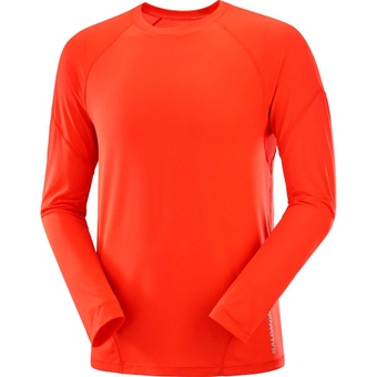 Salomon Cross Run Langarmshirt Cherry Tomato Herren