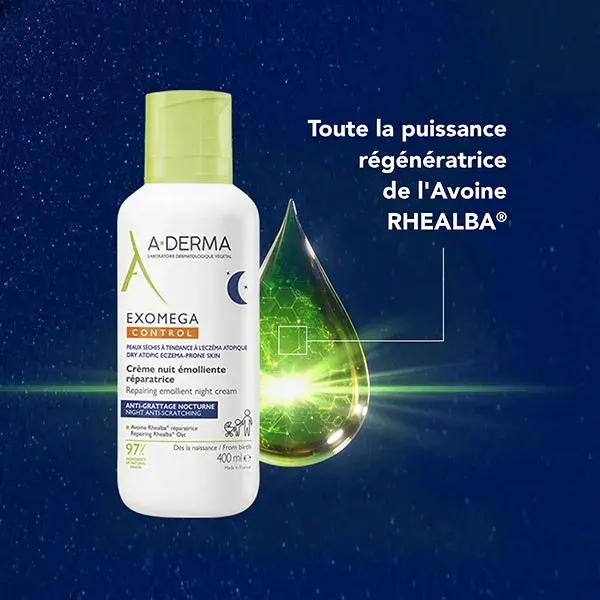 Creme Noturno Reparador Emoliente A-Derma Exomega Control 400ml