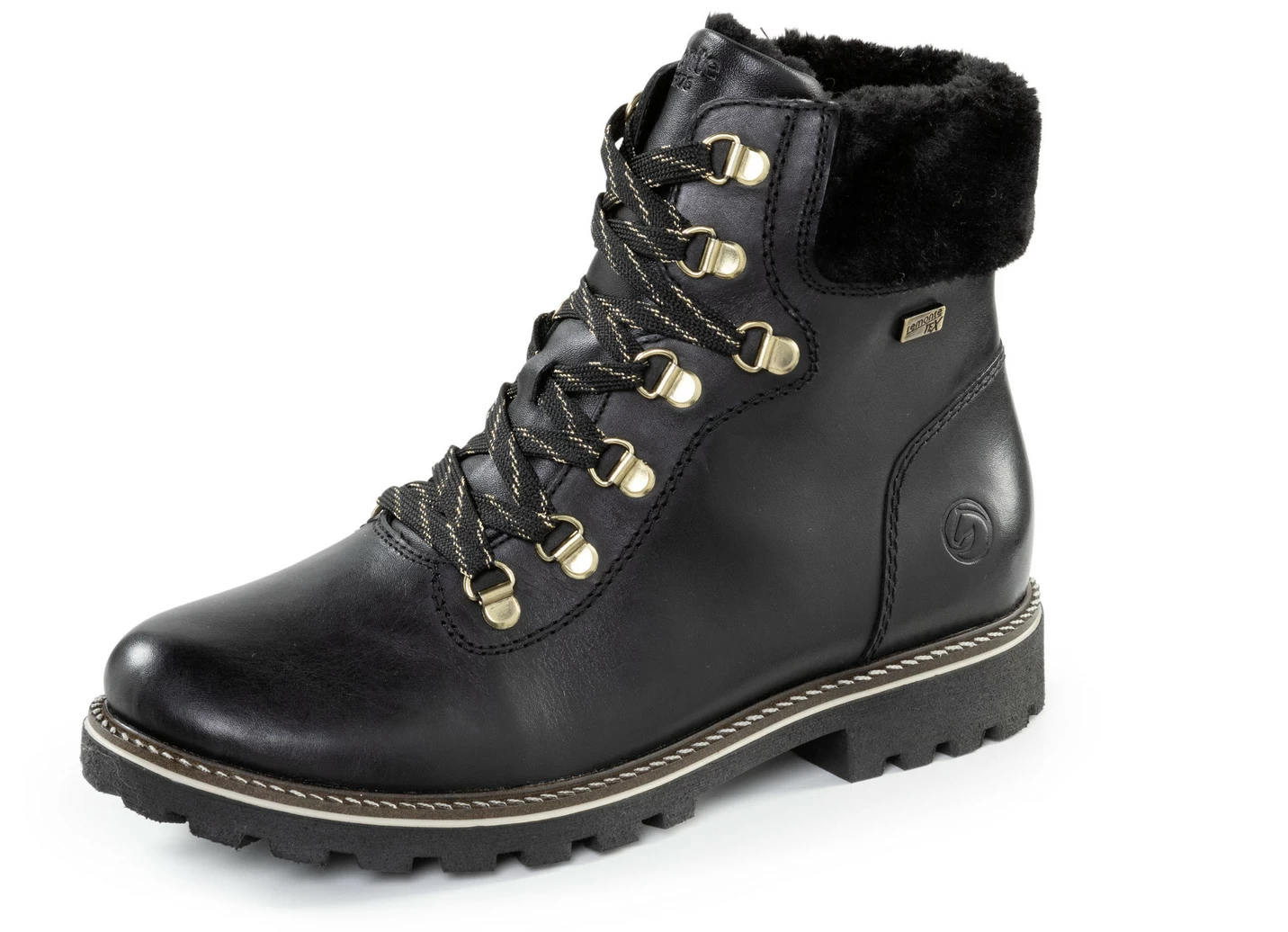 Remonte Schnür-Stiefelette mit Plüschkragen