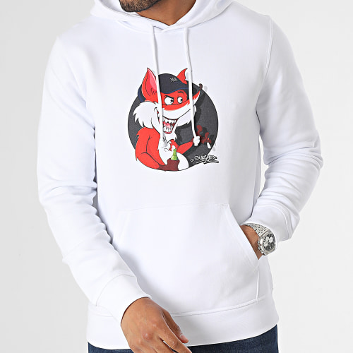 Sweat Capuche Renard Blanc