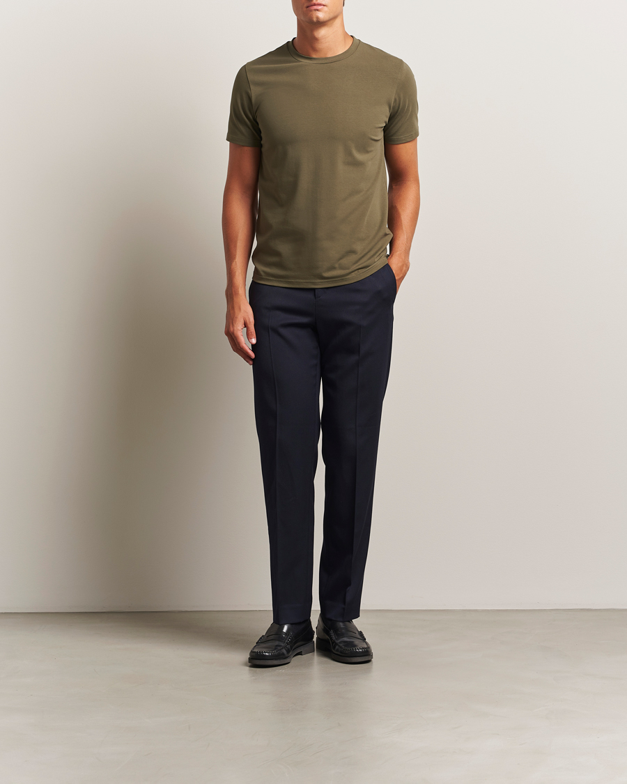 Filippa K Soft Lycra T-Shirt Dark Olive