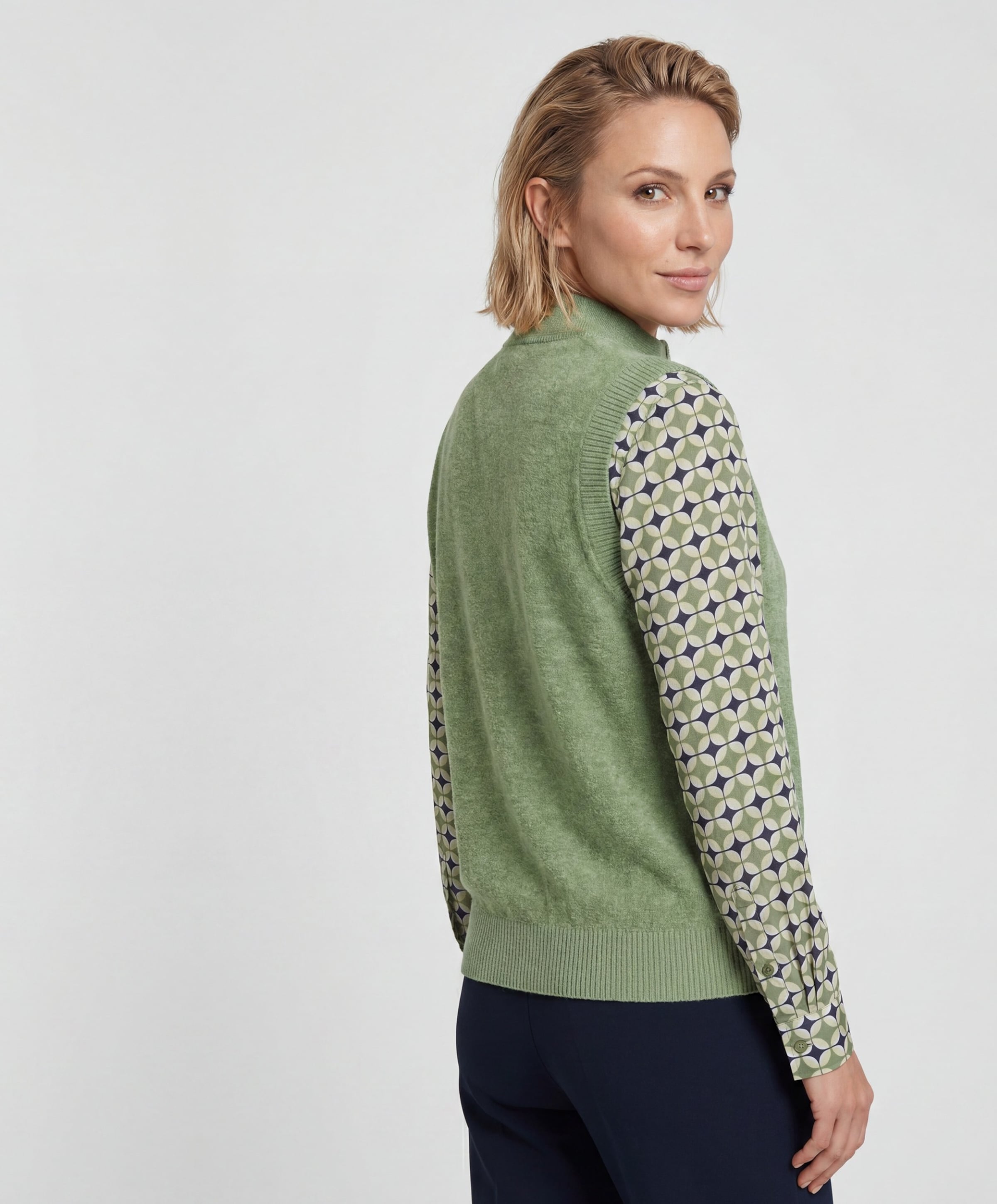 Olsen Dames vest groen