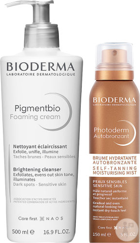 Bioderma Photoderm Routine Teint Hâlé Anti-Tâches Crème Moussante 500ml + Brume Autobronzante 150ml