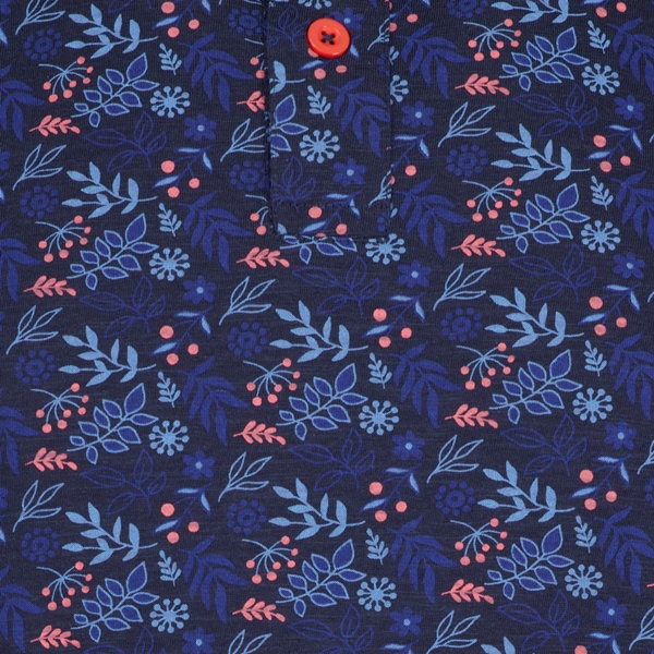 Unsigned heren polo met bloemenprint