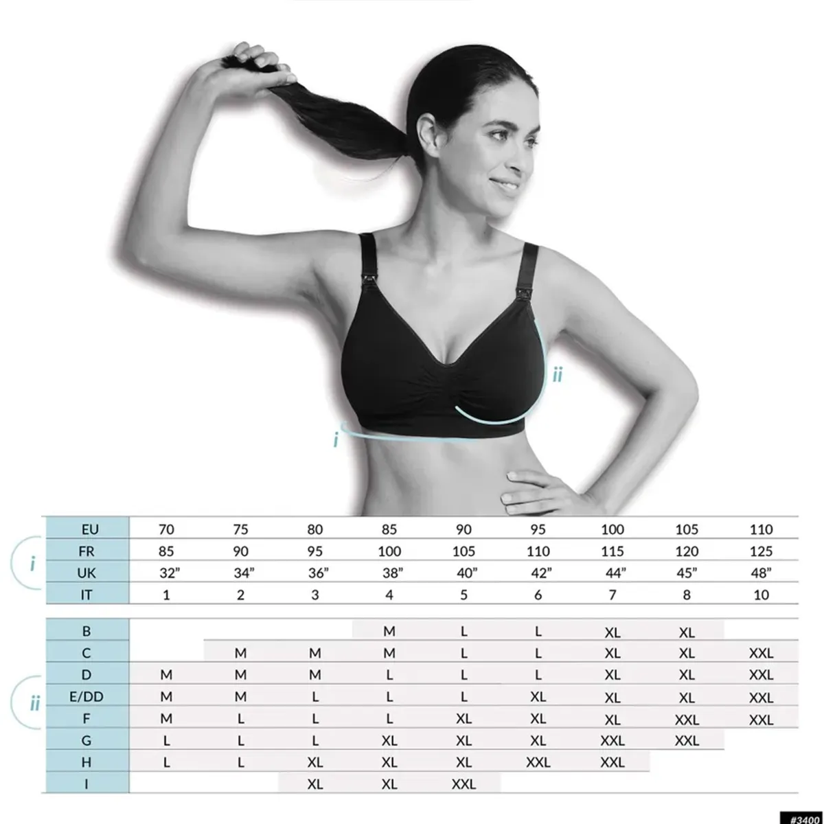 Carriwell Soutien-Gorge d’Allaitement Rembourré Carri-Gel + Compresses d'Allaitement - Paquet de 6 - Blanc OU Noir