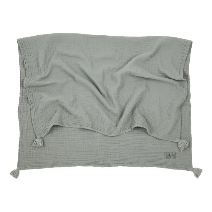 Nobodinoz Plaid Wabi-Sabi | Bleu gris
