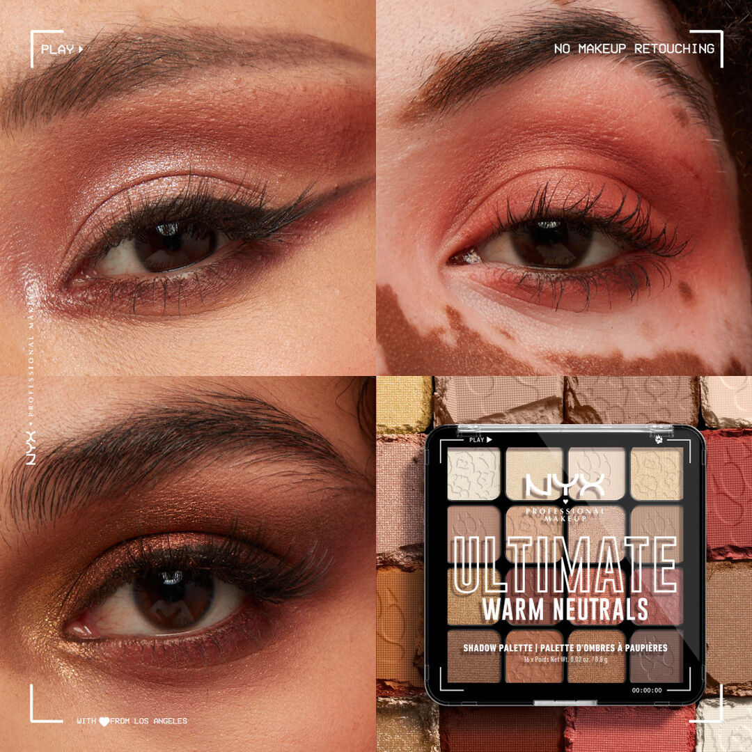 NYX Professional Makeup Ultimate Shadow Eye Shadow Palette - Warm Neutrals - 1un