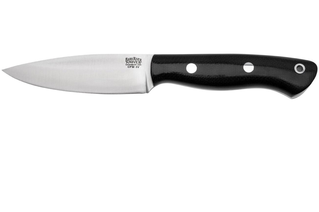 Bark River Mini Aurora CPM 3V, Black Canvas Micarta, bushcraft