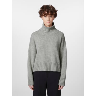 Damenpullover Oversized, Graumelange