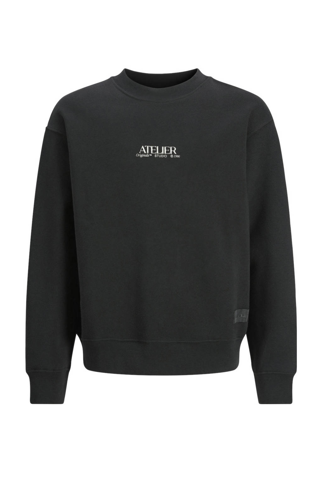 JACK & JONES sweater JORBROOKLYN met backprint zwart