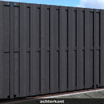 Schutting Royal grenen ca. 180 x 180 cm antraciet