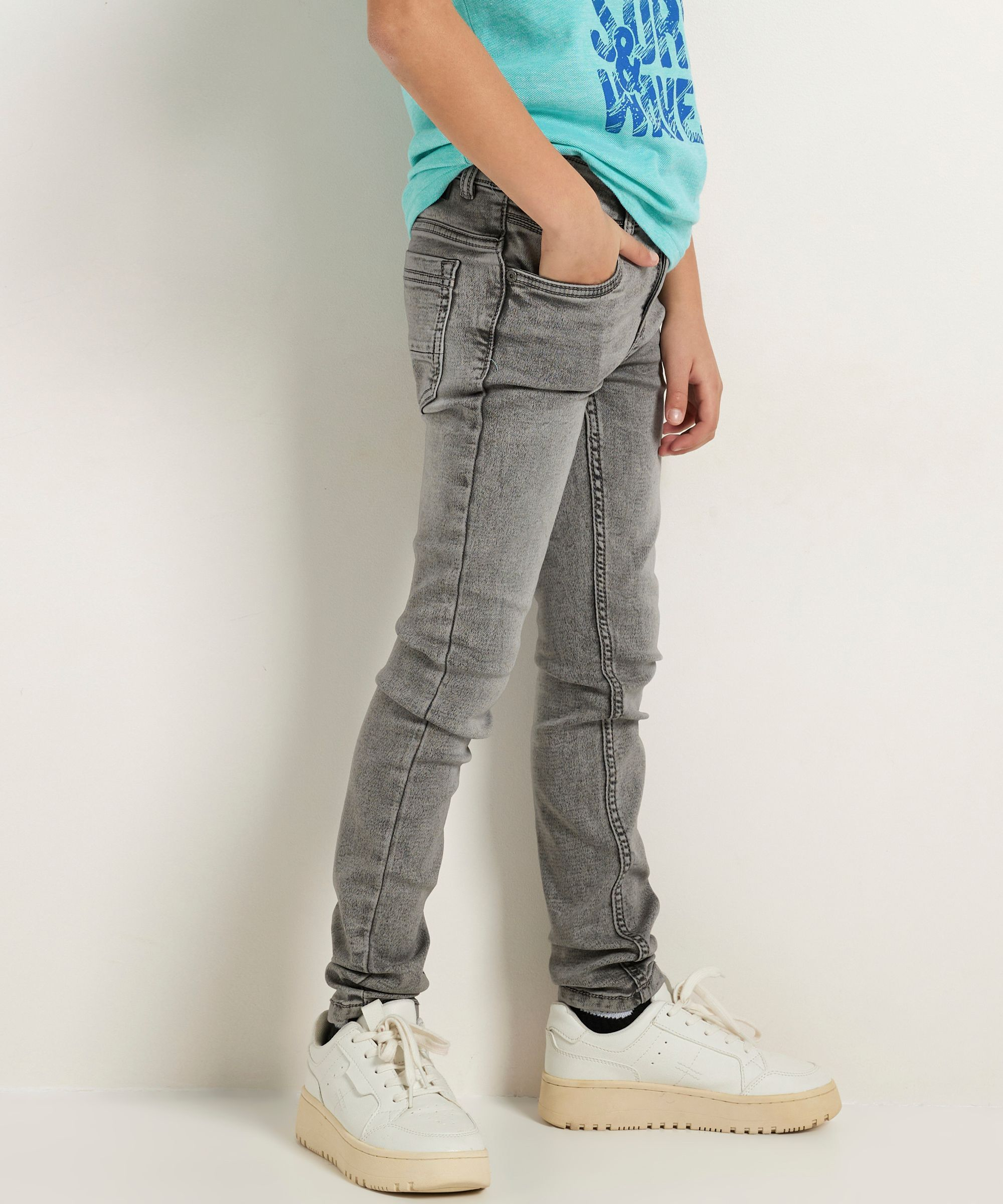 basic super skinny fit jogg jeans - grijs