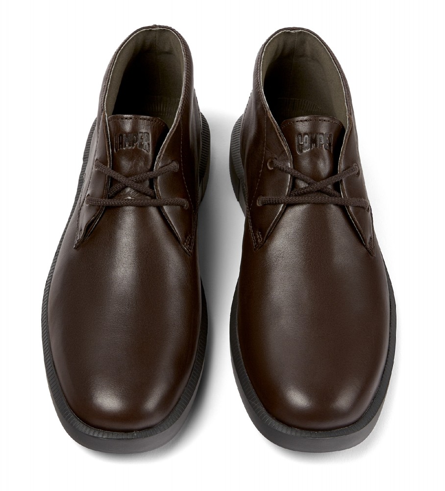 Botas de tornozelo Camper Bill em couro marrom