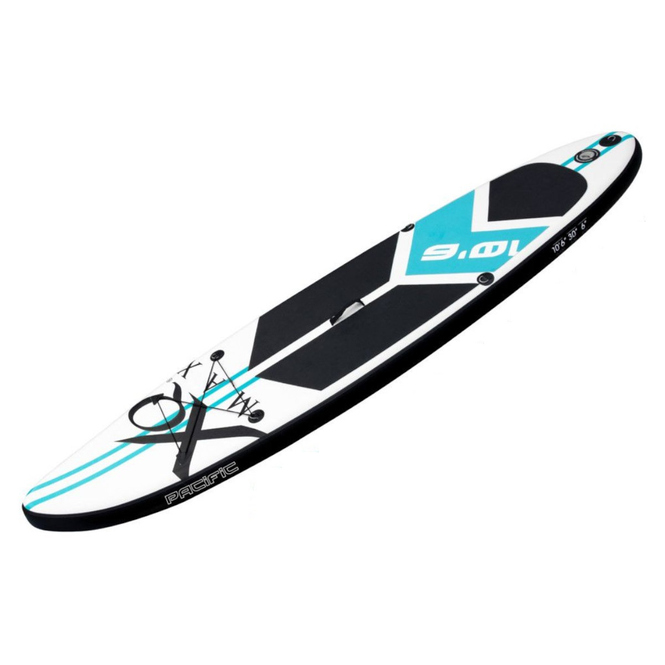 Stand-Up-Paddle Board Set - Waikiki - ca. 320 x 76 x 15 cm - in schwarz/weiß/blau