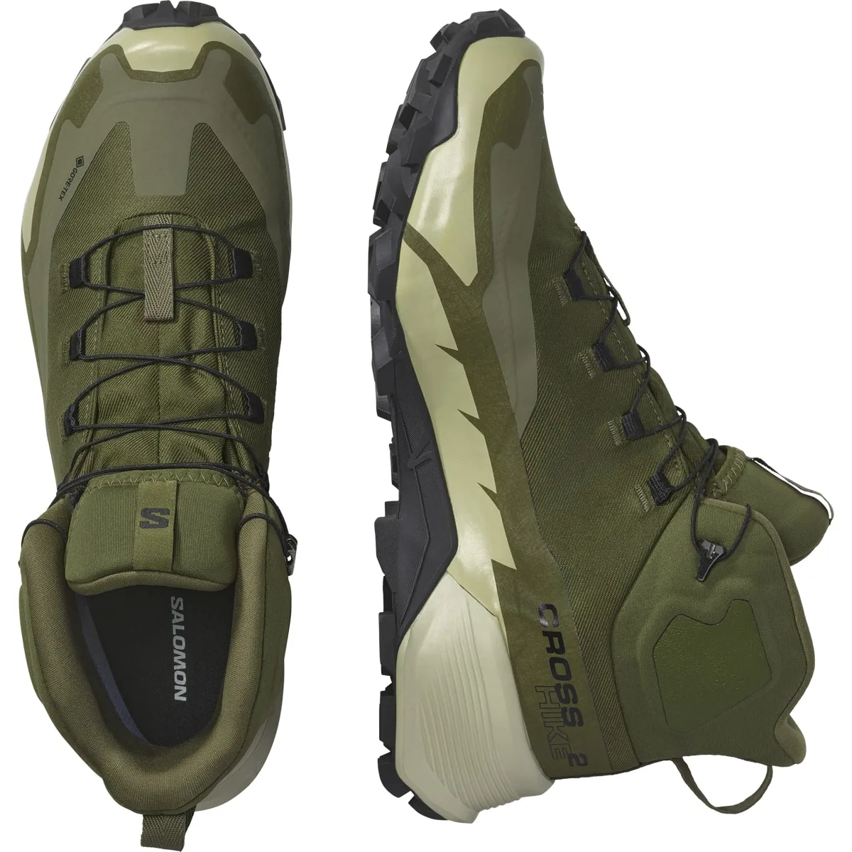 Salomon Men's Cross Hike 2 Mid GORE-TEX Olive Night/Moss Gray/Black