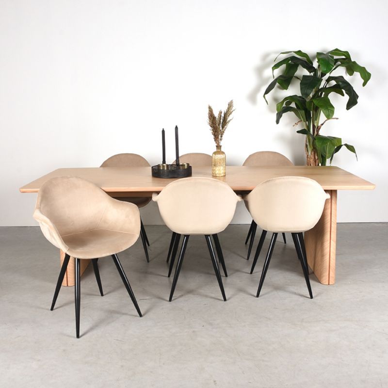 Eetkamertafel Naturel Jule