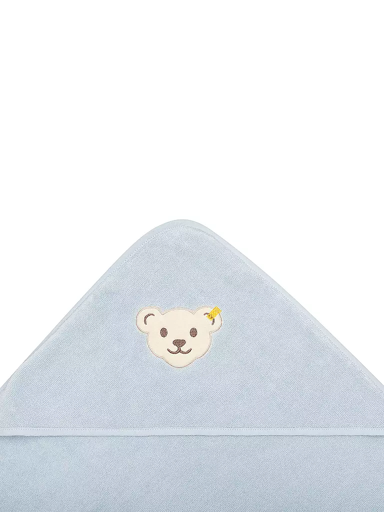 STEIFF Badetuch mit Kapuze  hellblau