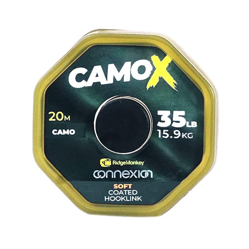 Tresse À Bas De Ligne Ridge Monkey Connexion Camox Soft Coated Hooklink - 20M