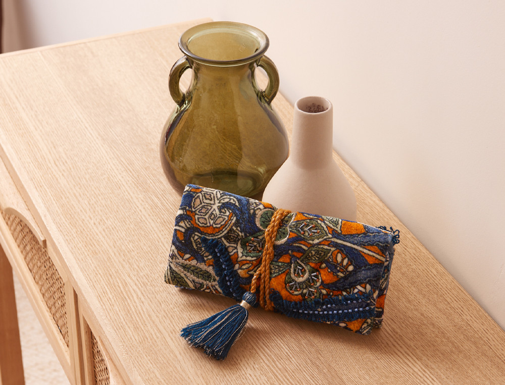 Pochette à bijoux-Bleu sortilège