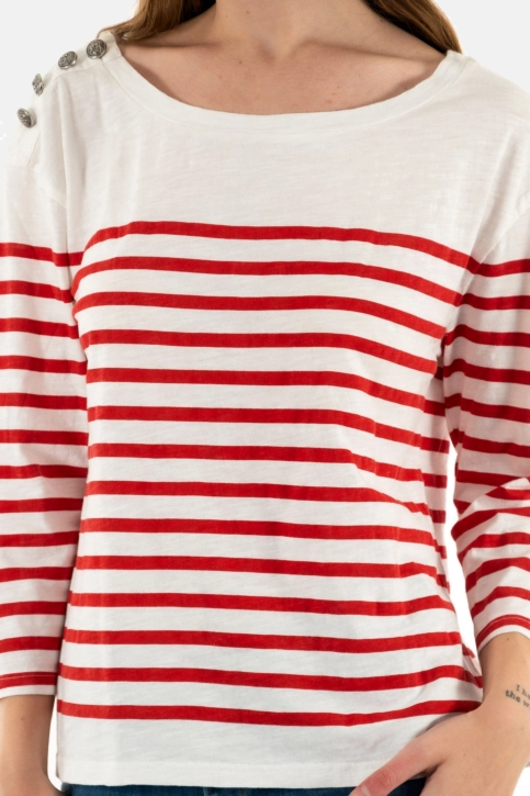 pull léger freeman t. porter thiane stripes co27 f1142 bittersweet