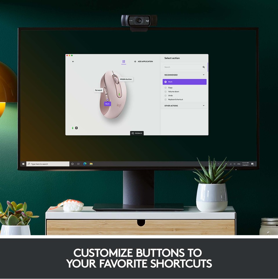 Logitech - M650 Signature - Wireless Mouse - Rosa