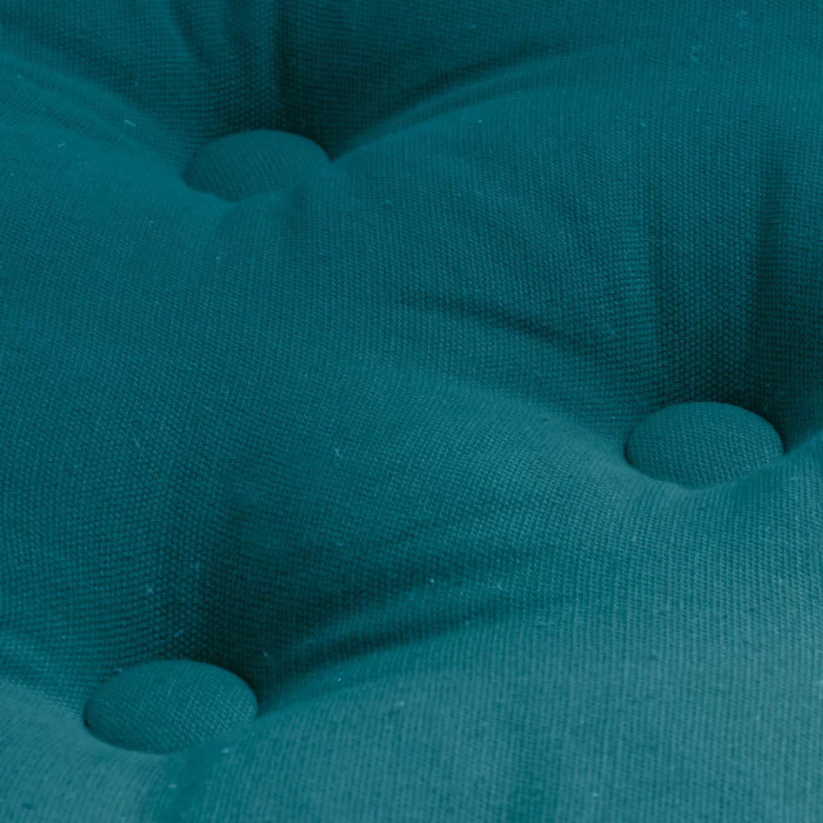 Coussin de sol coton (40 x 40 cm) Pixel Bleu canard