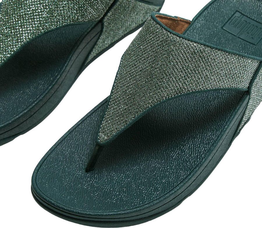 FitFlop TM Lulu Shimmerglitz teenslippers groen