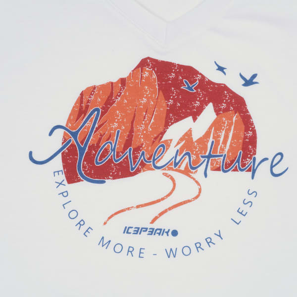T-shirt randonnée ICEPEAK BEAUNE T-SHIRT W BLANC OPTIQUE