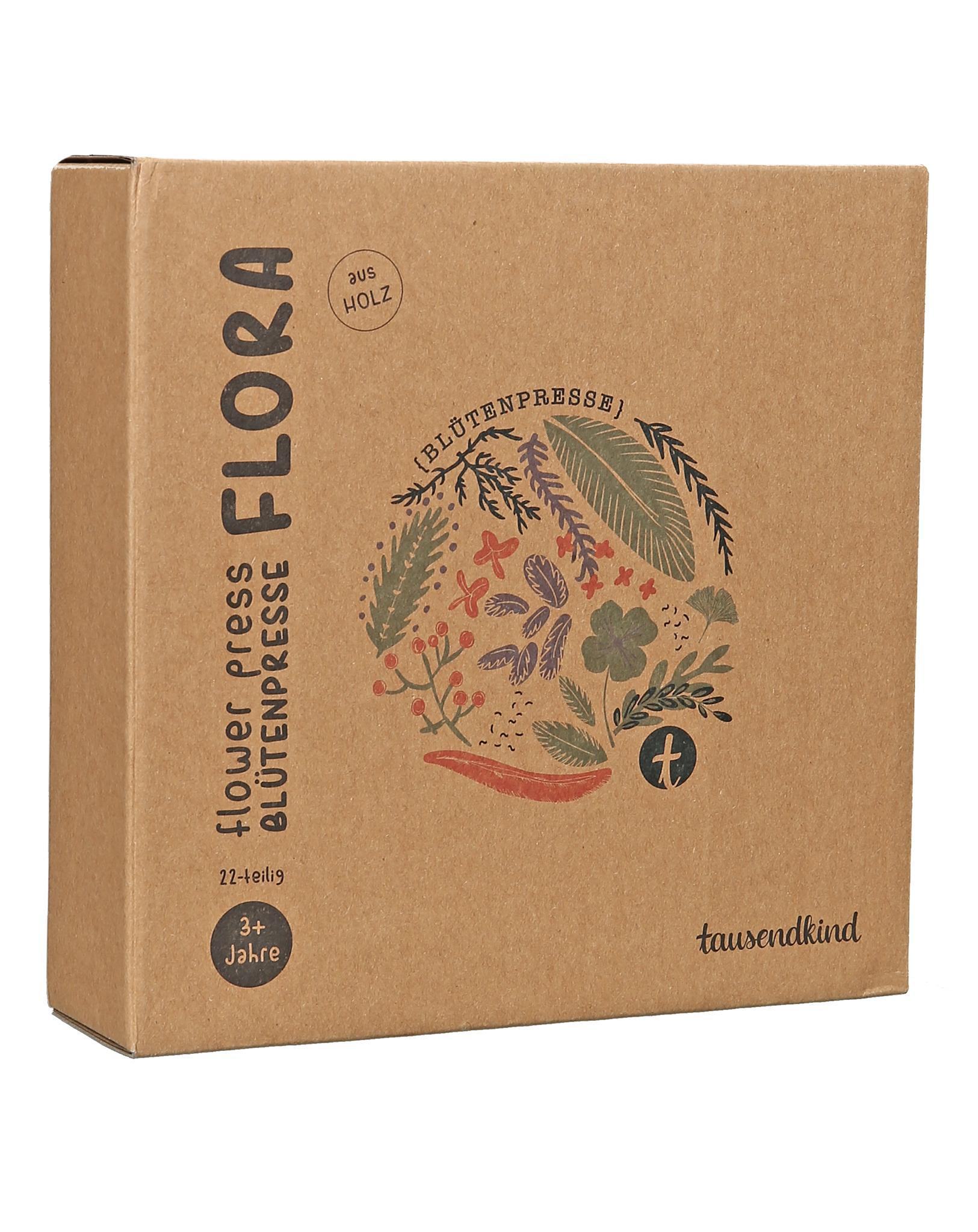 Blütenpresse FLORA 22-teilig aus Holz