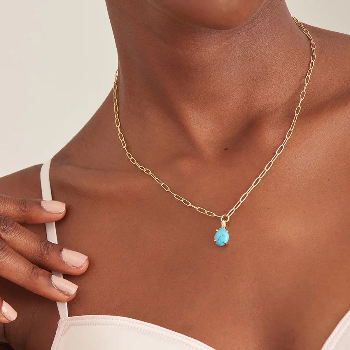Collier Ania Haie Making Waves doré turquoise