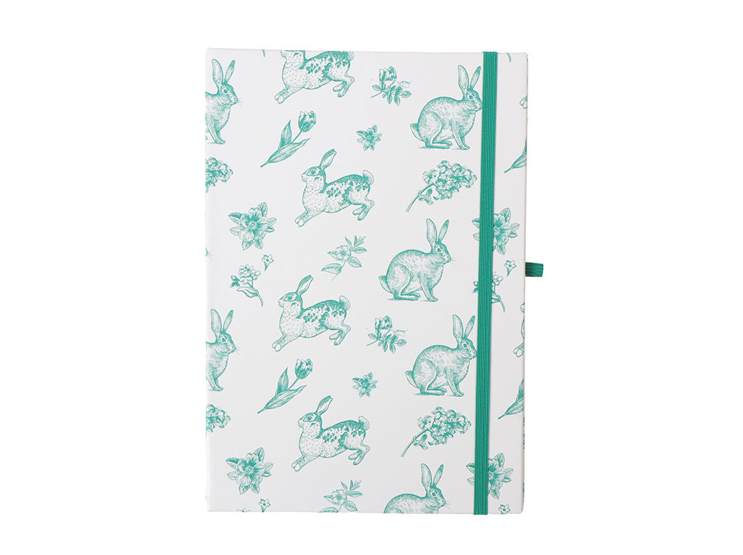 CADERNO COM ELÁSTICO A5 AUCHAN COELHO 80 FOLHAS