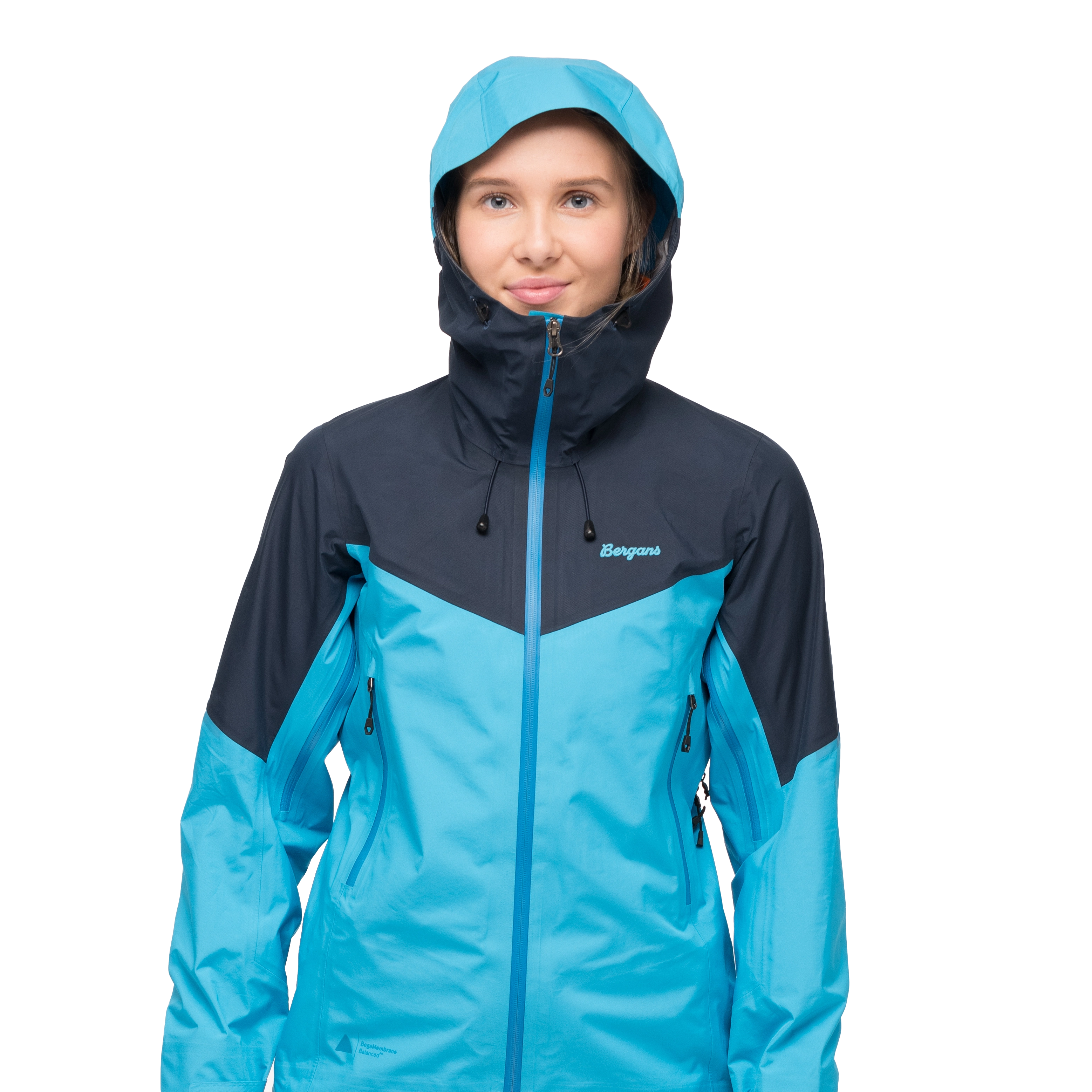 Rabot Light 3L Shell Jacket Women Aqua Lagoon / Navy Blue