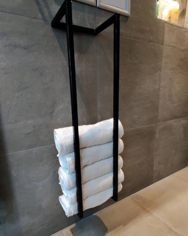 Saniclear handdoekenrek industrieel 95x25x20cm mat zwart
