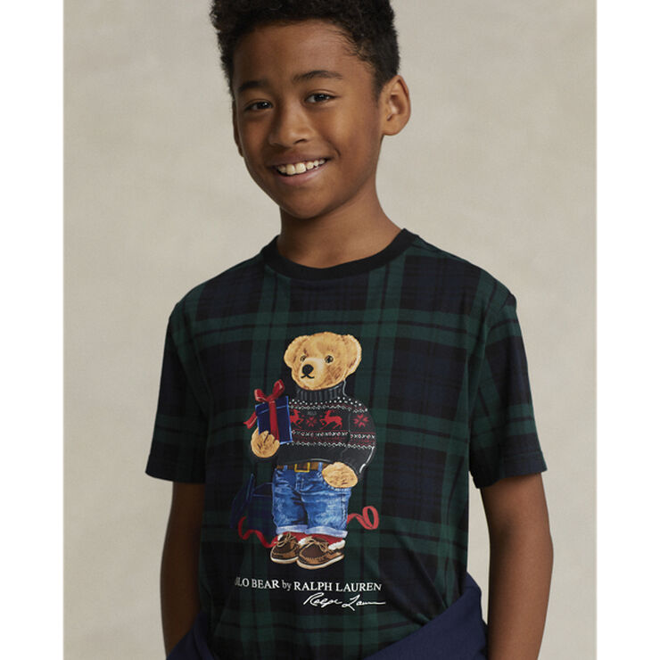 Polo Ralph Lauren Polo Bear Plaid Cotton Jersey Tee Blackwatch pld