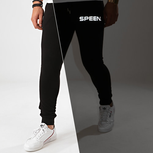 Pantalon Jogging Typo Noir Réfléchissant
