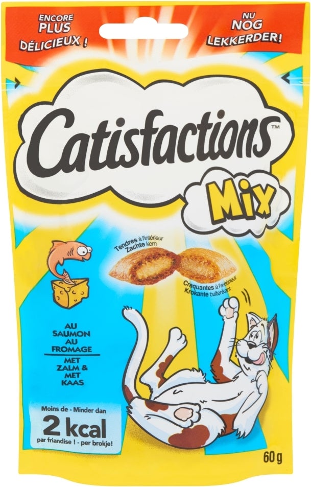 Catisfactions kattensnoepjes Mix zalm met kaas 60 g