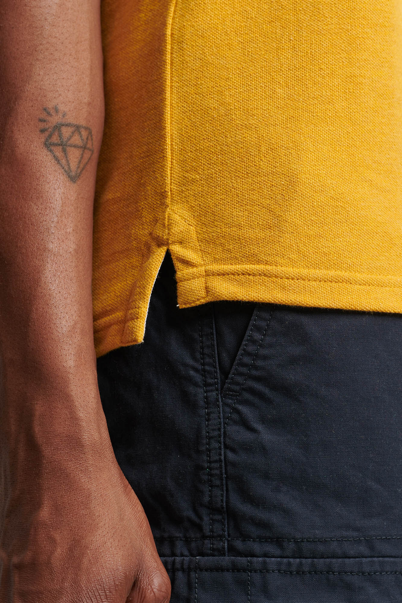 Polo Superdry Classic Piqué - dourado