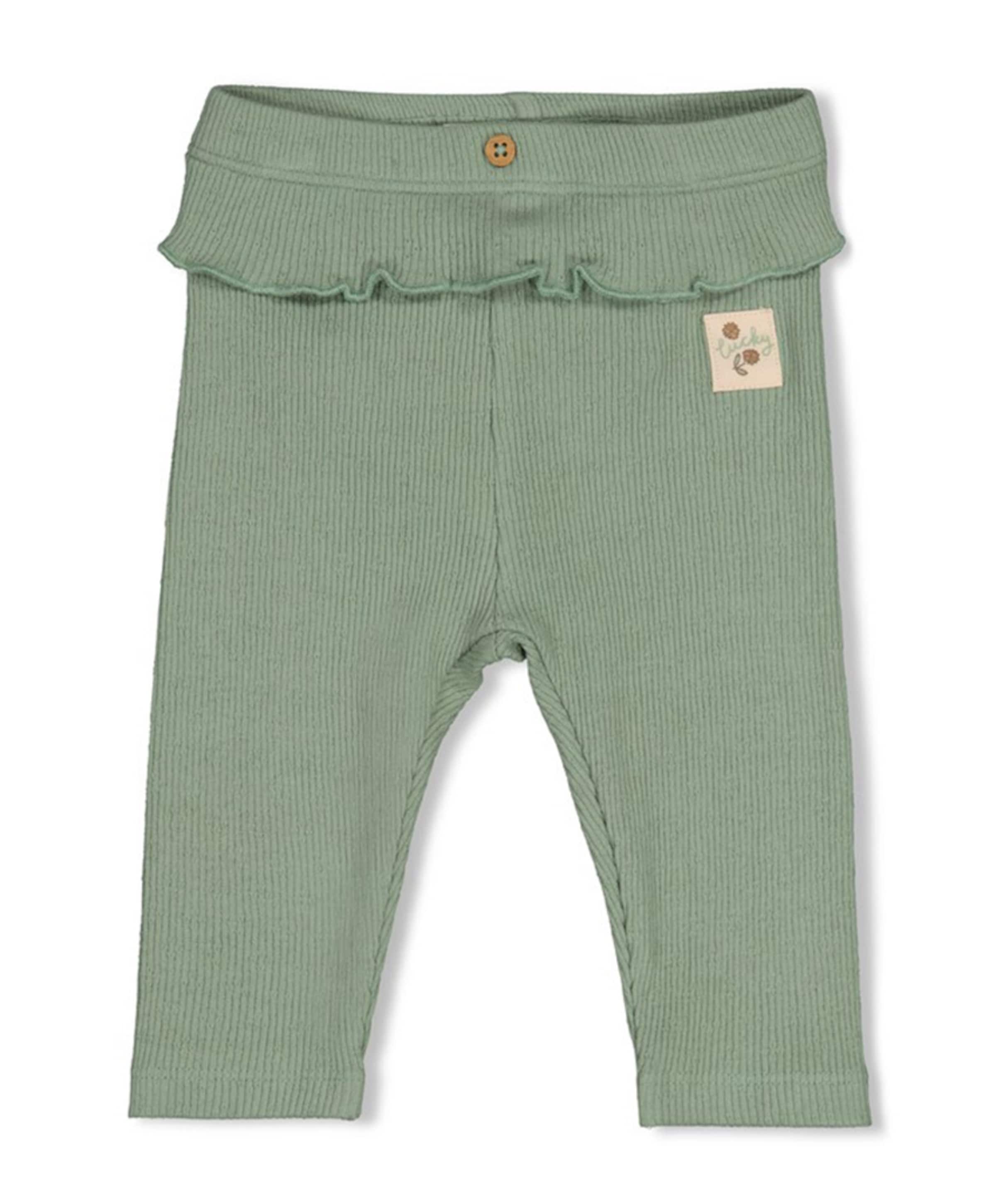 Feetje Legging pointelle rib meisjes broek groen