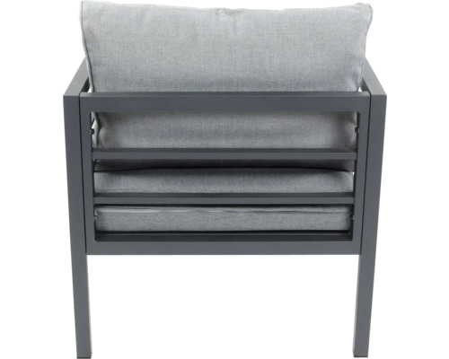 Bellavista Maia fauteuil in antraciet aluminium, met kussens