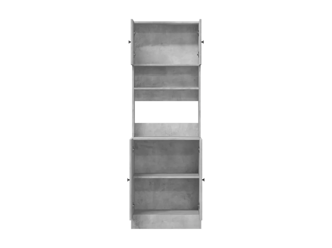 Armoire de cuisine gris béton 60x50x180 cm bois d'ingénierie