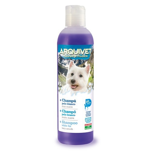 Shampoo para cães de pelo branco, fragrância neutra