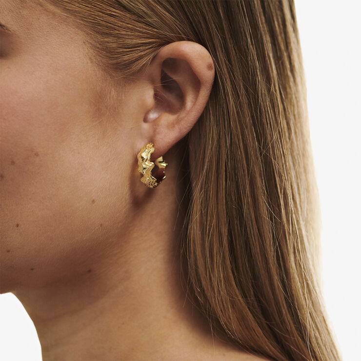 Camille Brinch Jewellery Blurry Layers Hoops Gold