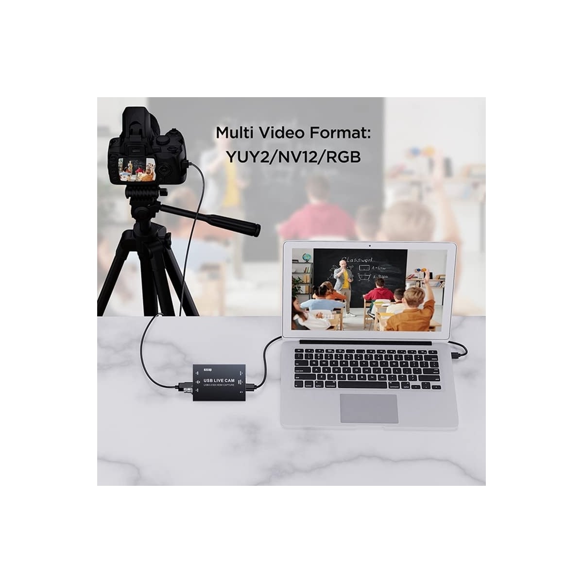 Ezcap USB videoopptakskort og omformer HDMI 4K30Hz / SDI 1080p60Hz - UVC