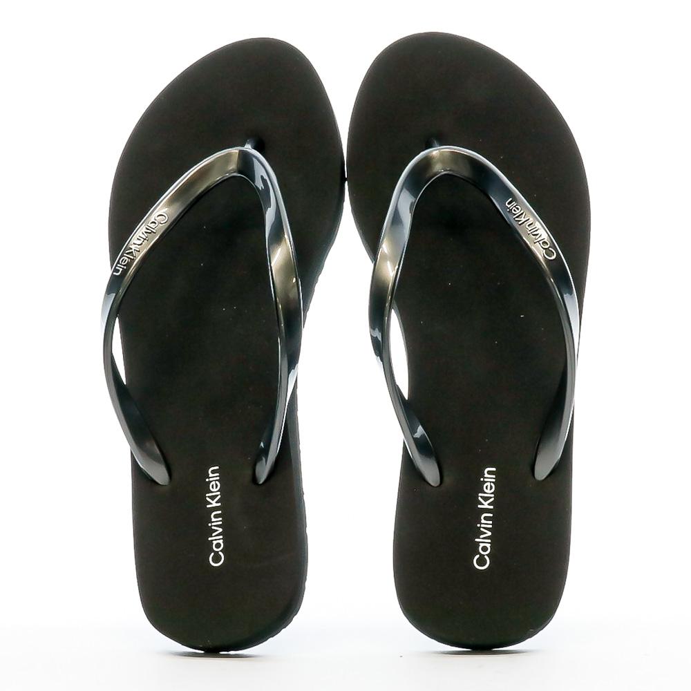 Calvin Klein Jeans Tongs Noir Femme Calvin Klein Jeans Deboss
