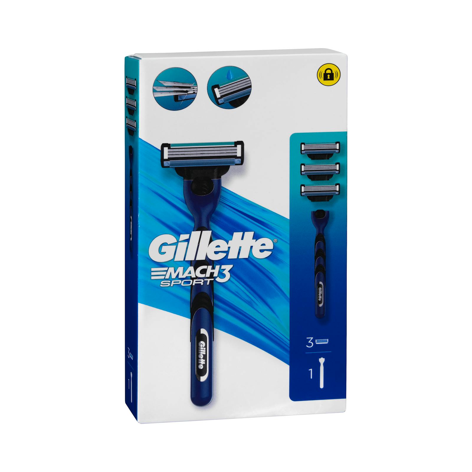 Rasoir rechargeable Gillette Mach Sport à 3 lames