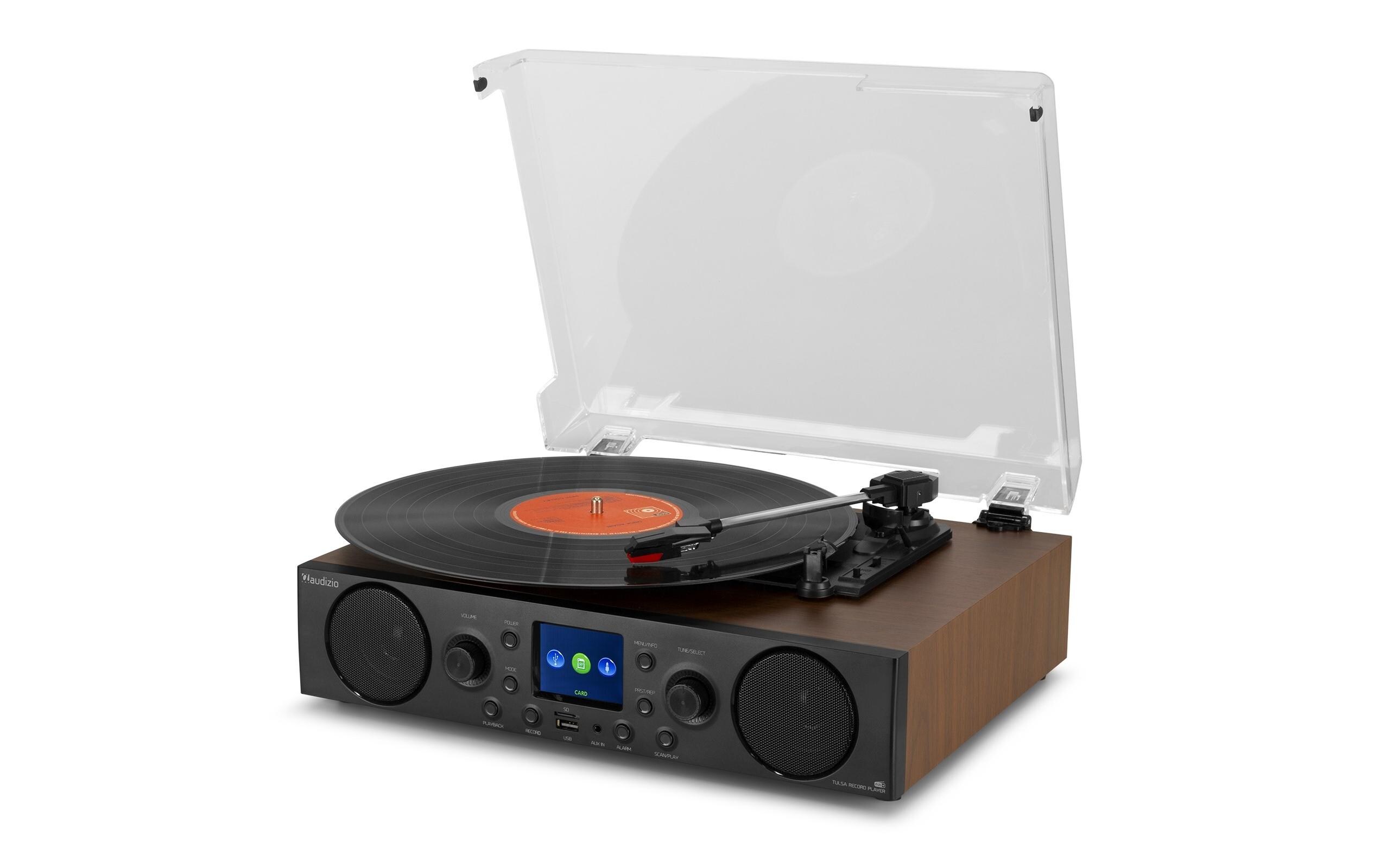 Plattenspieler Tulsa Braun/Schwarz<br>Audiocenter mit Plattenspieler und DAB+-Radio