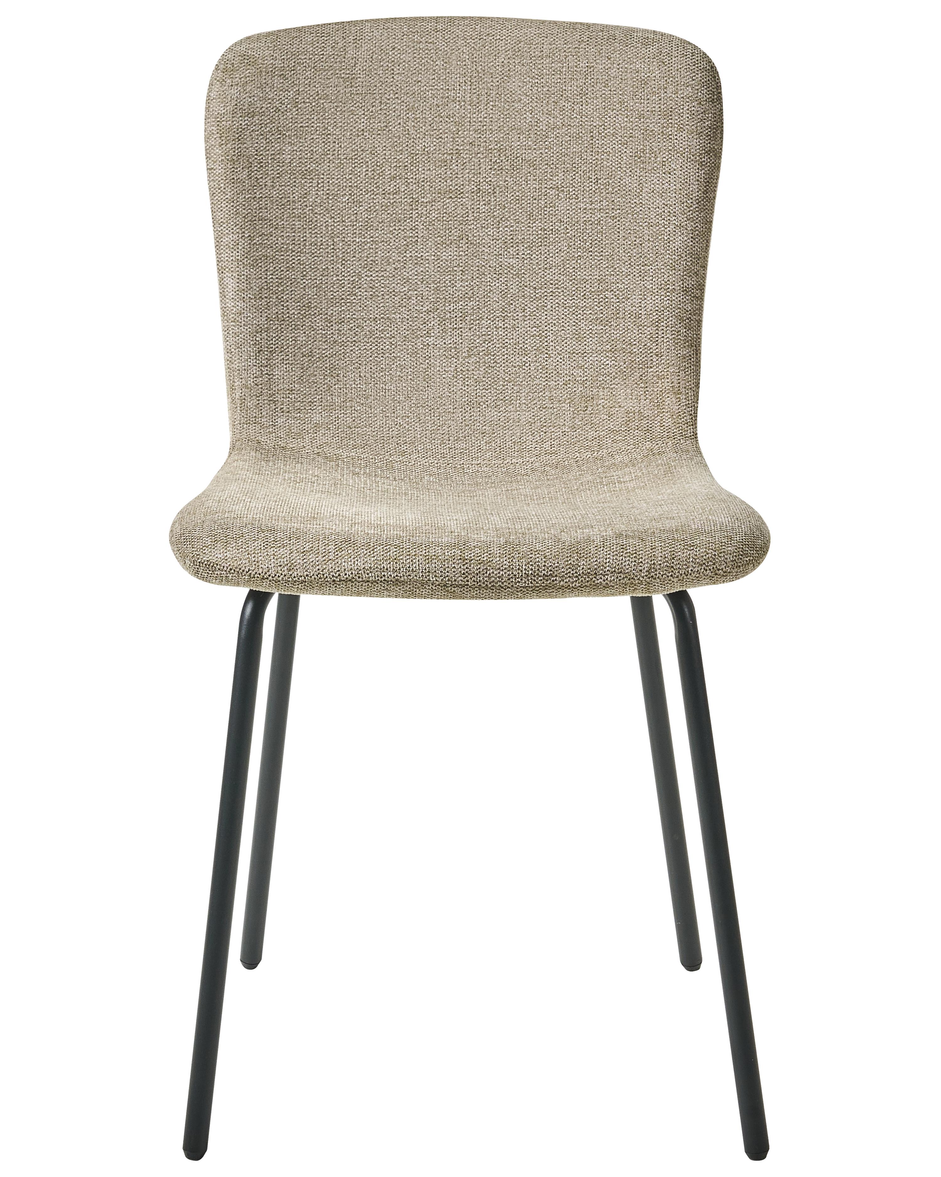Set van 4 eetkamerstoelen CALDWELL Stof Beige